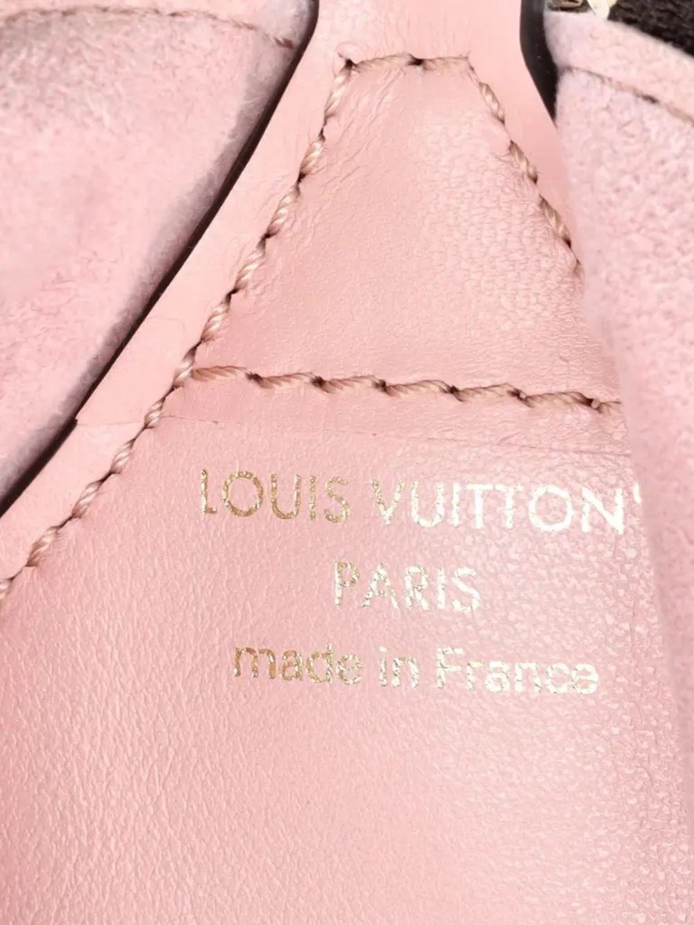 Louis Vuitton Brown Monogram Canvas Crossbody with Pink Trim - Picture 4 of 5